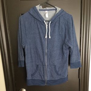 Heathered-blue hoodie